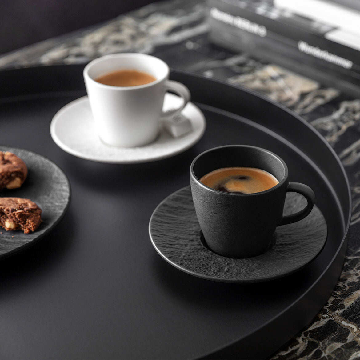 VILLEROY & BOCH Manufacture Rock 6 Pezzi Tazza Espresso Nero 100ml