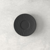 Piattino caffè Manufacture Rock Villeroy & Boch porcellana nera 12 cm
