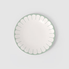 Set 6 piatti piani Fleur Vert Villeroy & Boch porcellana bordo verde