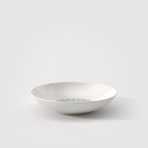 Set 6 piatti fondi Fleur Vert Villeroy & Boch in porcellana bordo verde 24 cm