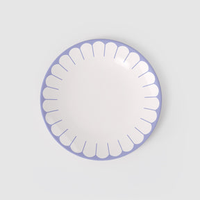 Set 6 piatti piani Fleur Bleu Villeroy & Boch in porcellana bordo blu 27 cm