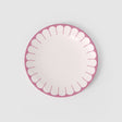 Piatto piano Fleur Cassis Villeroy & Boch in porcellana con bordo rosa 26 cm