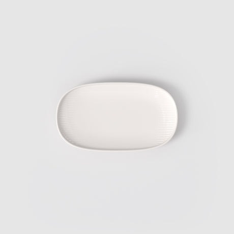 Piatto ovale Afina Villeroy & Boch in porcellana bianca 23x13 cm