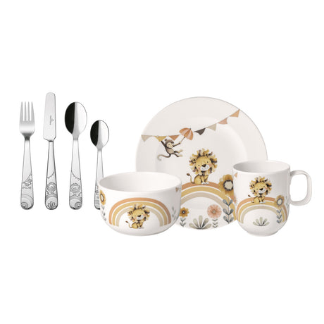 Set pappa Roar Lion Villeroy & Boch in porcellana decorata 7 pezzi