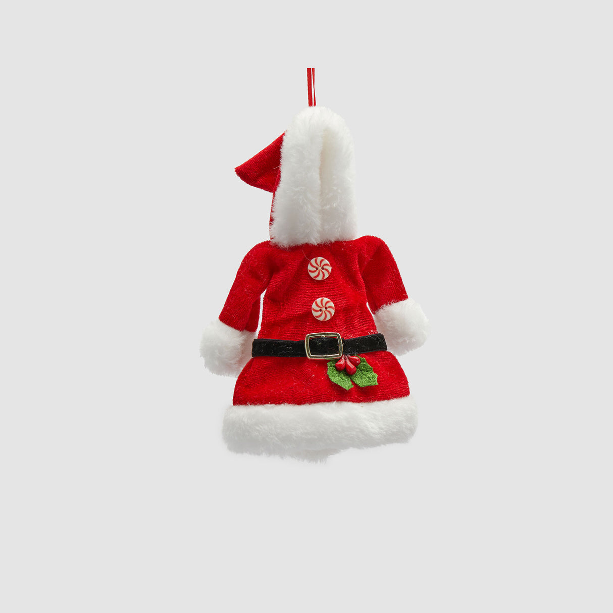 Pendaglio vestito Babbo Natale EDG in tessuto rosso 19 cm