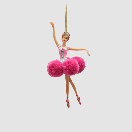 Addobbo ballerina EDG Enzo De Gasperi in resina rosa 18 cm