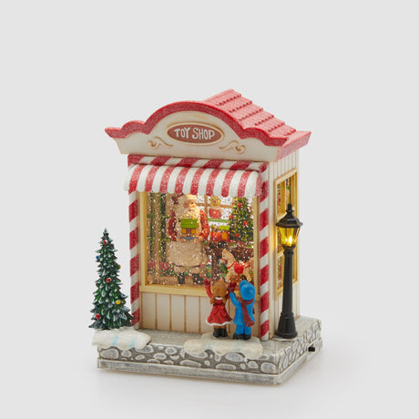 Villaggio di Natale EDG con luci LED e musica 22x16 cm