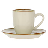 Tazza caffè con piattino Rose & Tulipani in stoneware 90 ml