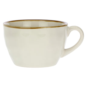Tazza colazione Concerto Rose & Tulipani in stoneware con bordo dorato 420 ml