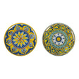 Set piatti pizza Scilla Villa D'Este in porcellana decoro maiolica 33 cm