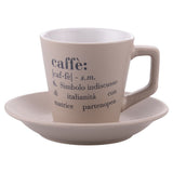 VILLA D'ESTE HOME TIVOLI Victionary Tazza Caffè con Piattino Set 6 Pezzi 100ml con Stand Gres