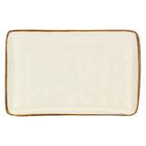 ROSE & TULIPANI Concerto Vassoio Rettangolare 20x13cm Avorio Stoneware