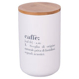 Barattolo caffè Victionary Villa D'Este in ceramica opaca con coperchio bambù