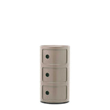 Componibili Kartell in ABS metallizzato tortora lucido 3 cassetti