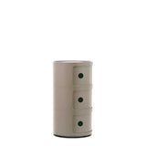 KARTELL Componibili Metal Tortora Lucido 58,5x32cm Contenitore 3 Cassetti