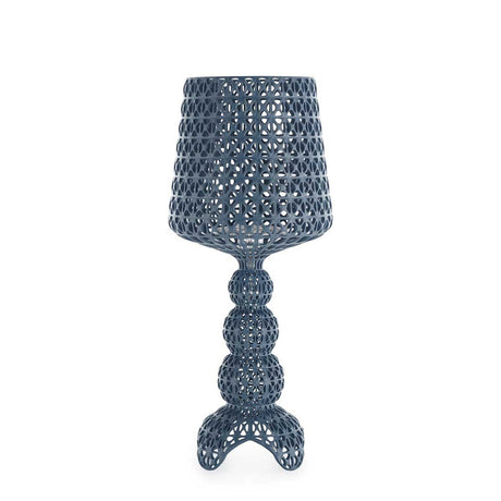 Lampada da tavolo Mini Kabuki Kartell in policarbonato azzurro 70 cm