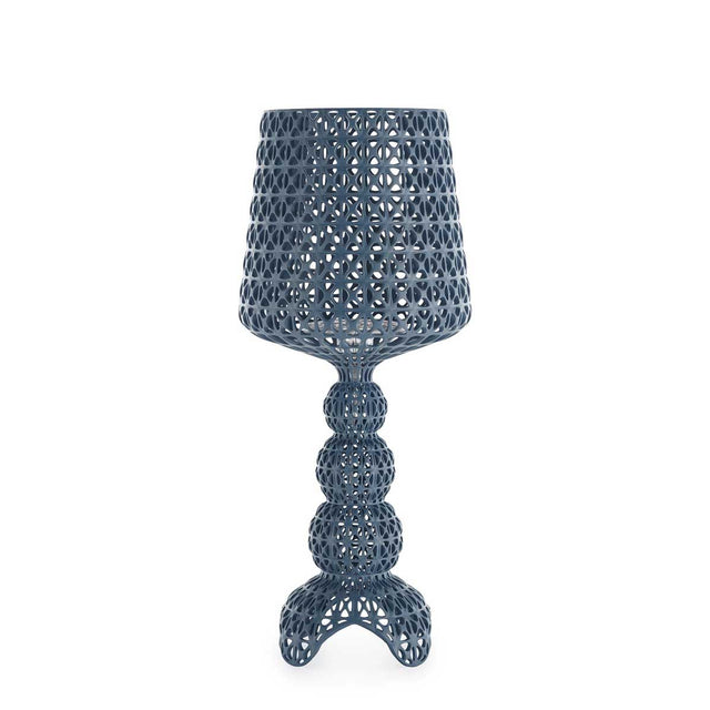 Lampada da tavolo Mini Kabuki Kartell in policarbonato azzurro 70 cm