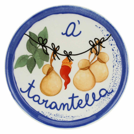 Piatto pizza Aumm Napoli Rose & Tulipani in porcellana decorata 31 cm