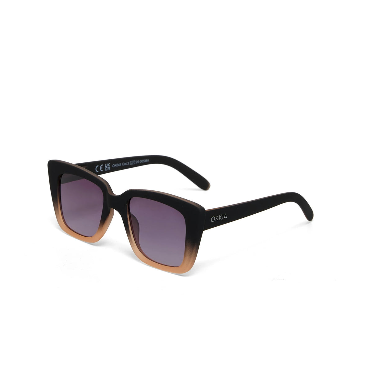 OKKIA Elba Occhiali da Sole Donna Nero Rosa