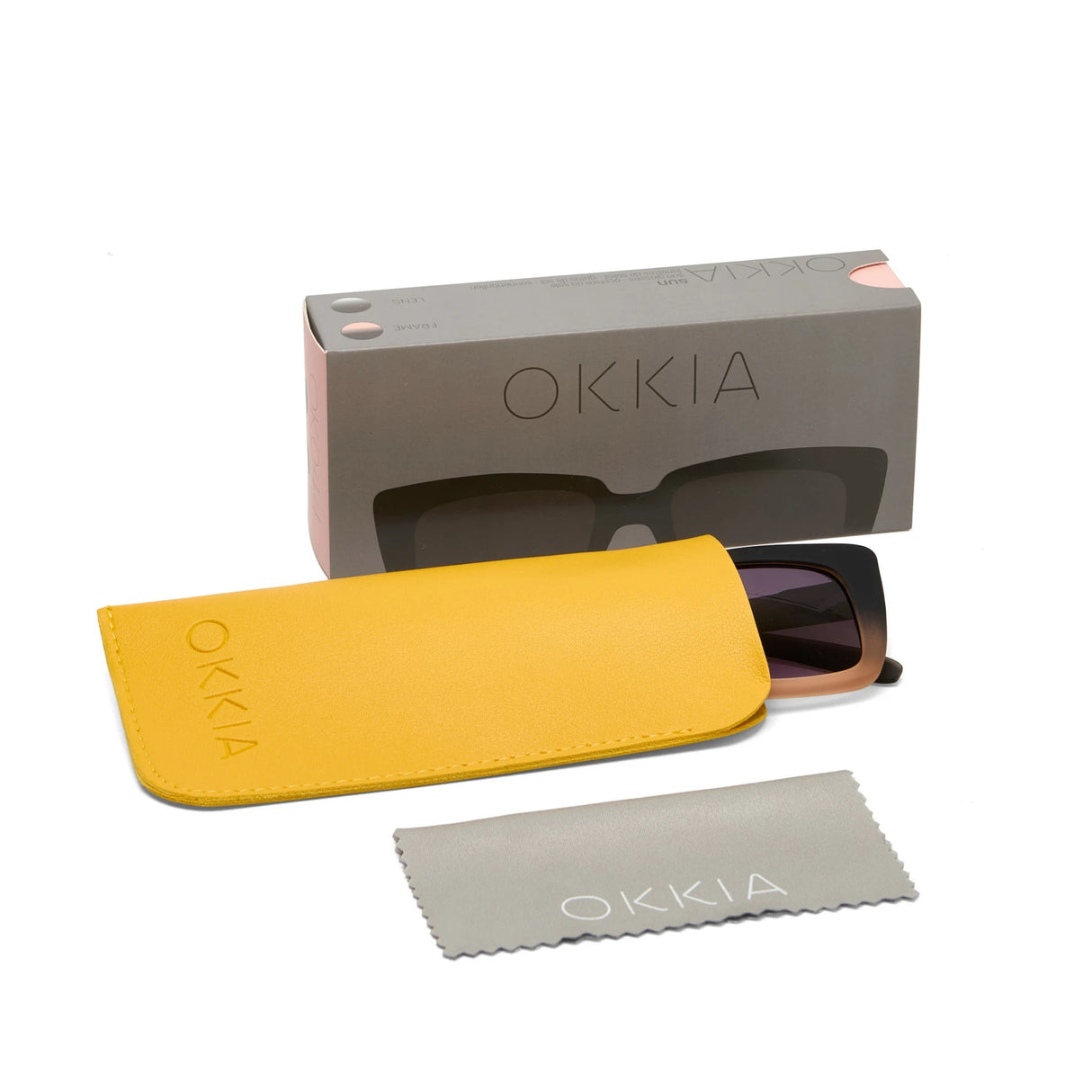 OKKIA Elba Occhiali da Sole Donna Nero Rosa