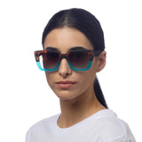 OKKIA Elba Occhiali da Sole Donna Avana Blu