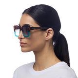 OKKIA Elba Occhiali da Sole Donna Avana Blu