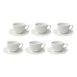 Set 6 tazze caffè Reale La Porcellana Bianca in porcellana bianca lucida