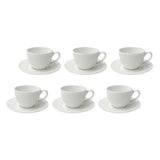 Set 6 tazze caffè Reale La Porcellana Bianca in porcellana bianca lucida