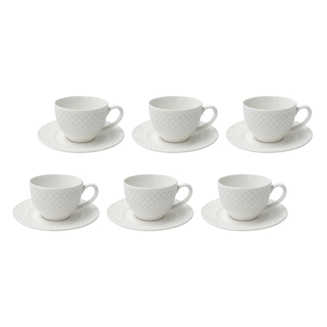 Set 6 tazze caffè Reale La Porcellana Bianca in porcellana bianca lucida