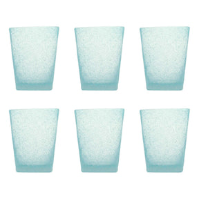 Set 6 bicchieri acqua Memento in pasta di vetro colorata 250 ml