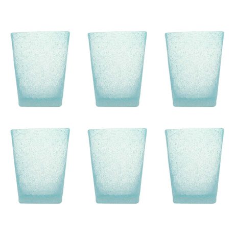 Set 6 bicchieri acqua Memento in pasta di vetro colorata 250 ml