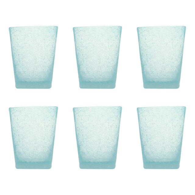 Set 6 bicchieri acqua Memento in pasta di vetro colorata 250 ml
