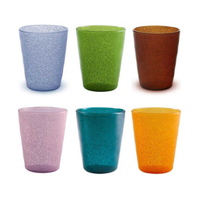 Set 6 bicchieri acqua Memento Synth in plastica colorata 330 ml