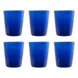 Set 6 calici acqua Memento in pasta di vetro colorata 250ml