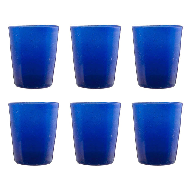 Set 6 calici acqua Memento in pasta di vetro colorata 250ml