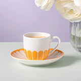 VILLEROY & BOCH Fleur Soleil Tazzina Caffè Espresso 70ml con Piattino 15cm Giallo Porcellana