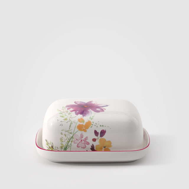 Burriera Mariefleur Villeroy & Boch in porcellana decoro floreale 15x12 cm