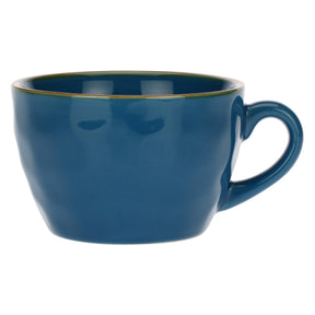 Tazza colazione Concerto Rose & Tulipani in stoneware blu 420 ml