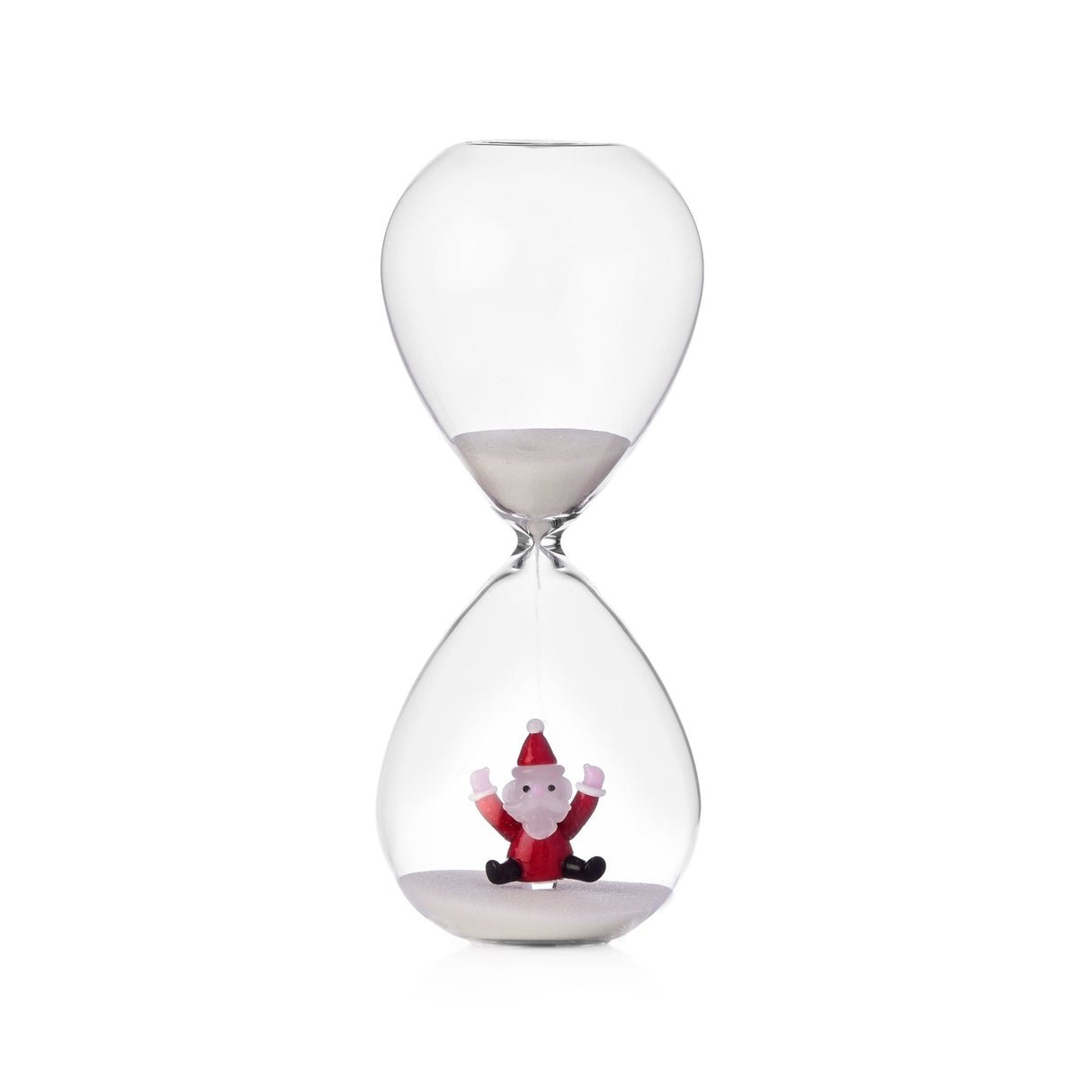 ICHENDORF Christmas Tales Clessidra Babbo che Salta 20cm Vetro Borosilicato