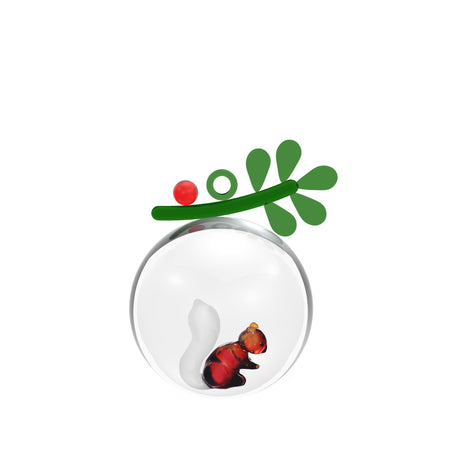 Pallina di Natale Ichendorf Woodland Tales in vetro con decoro scoiattolo 9 cm