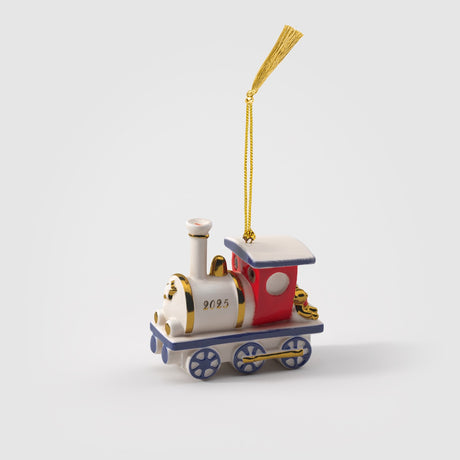 Addobbo locomotiva Villeroy & Boch in porcellana multicolore 9x8 cm