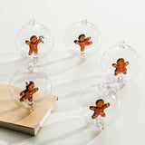 ICHENDORF Schiaccianoci Pallina di Natale Mrs Pan di Zenzero 8cm Vetro Borosilicato