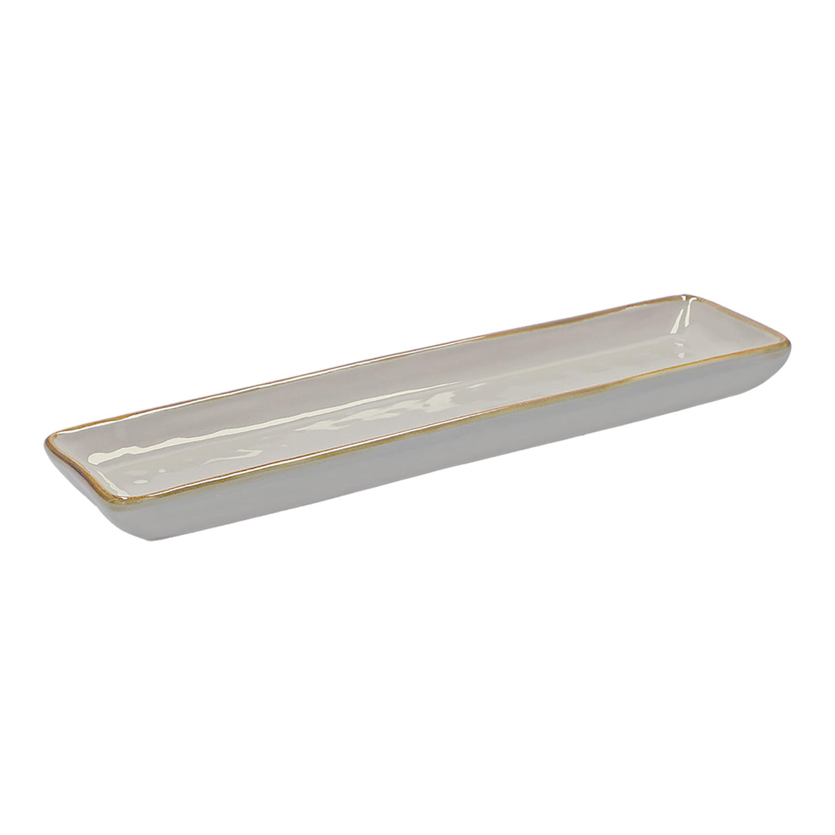 ROSE &amp; TULIPS Concerto Rectangular Tray 32x8cm Pearl Grey