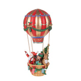 Decorazione Babbo Natale su mongolfiera Bianchi Dino colori natalizi 43 cm