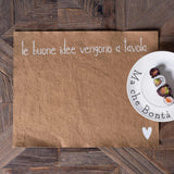SIMPLE DAY Tovaglietta Le Buone Idee Vengono a Tavola 36x45cm Fibra di Cellulosa