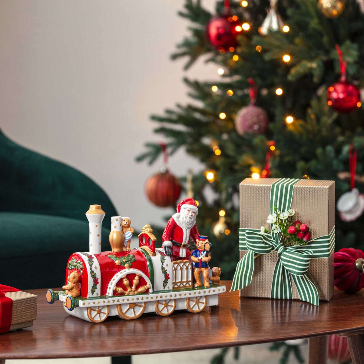 VILLEROY & BOCH Christmas Toy's Memory Treno Natalizio Decorazione 31cm Porcellana