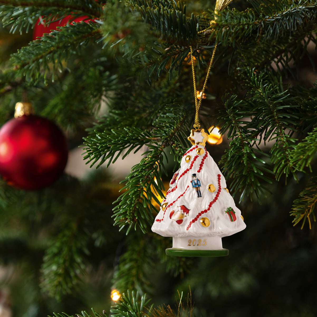 VILLEROY & BOCH Christmas Classics Edizione 2025 Addobbo Albero di Natale 10cm Porcellana