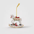Pendaglio Cavallo a Dondolo Villeroy & Boch in porcellana con dettagli oro