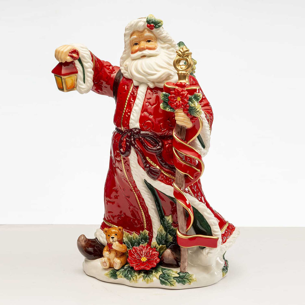 Statuina Babbo Natale Palais Royal in porcellana decorata 35 cm