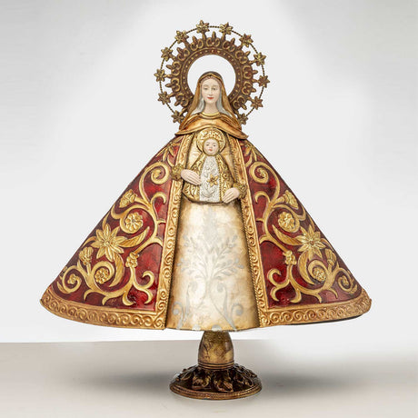Scultura Madonna con Bambino Palais Royal in metallo altezza 50 cm